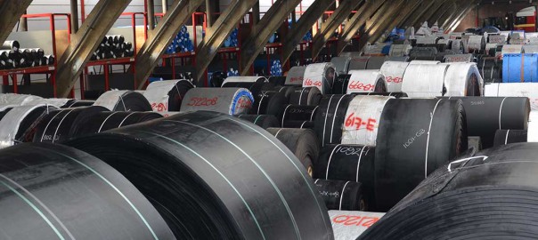 More than 500 kilometres of conveyor belts in stock, more than 200 different specifications, ensures fast shipment