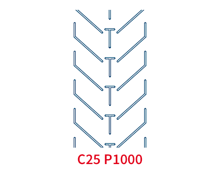 Conveyor Belts Profile C25 P1000 for inclined conveyors