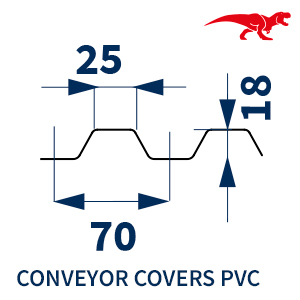 T-Rex Safety Products | Conveyor Belt Cover PVC, Profile 70x18
