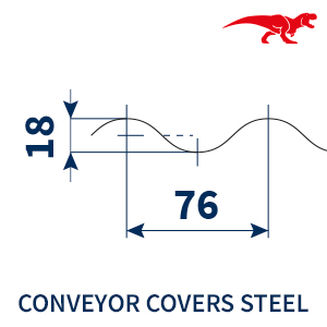 T-Rex Safety Products | Conveyor Belt Cover PVC, Profile 76x18